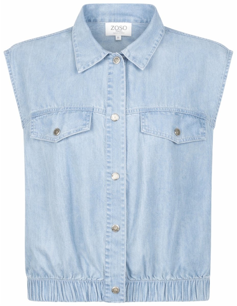 Zoso Gilet Mirke 261 Light Denim Dames Maat - S