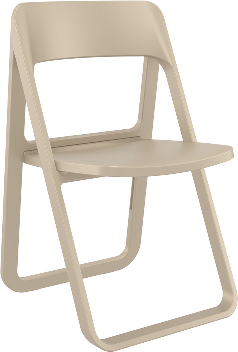 Légia Home SLAG - Eetkamerstoel - Minimalistisch Design - Stapelbaar - Taupe