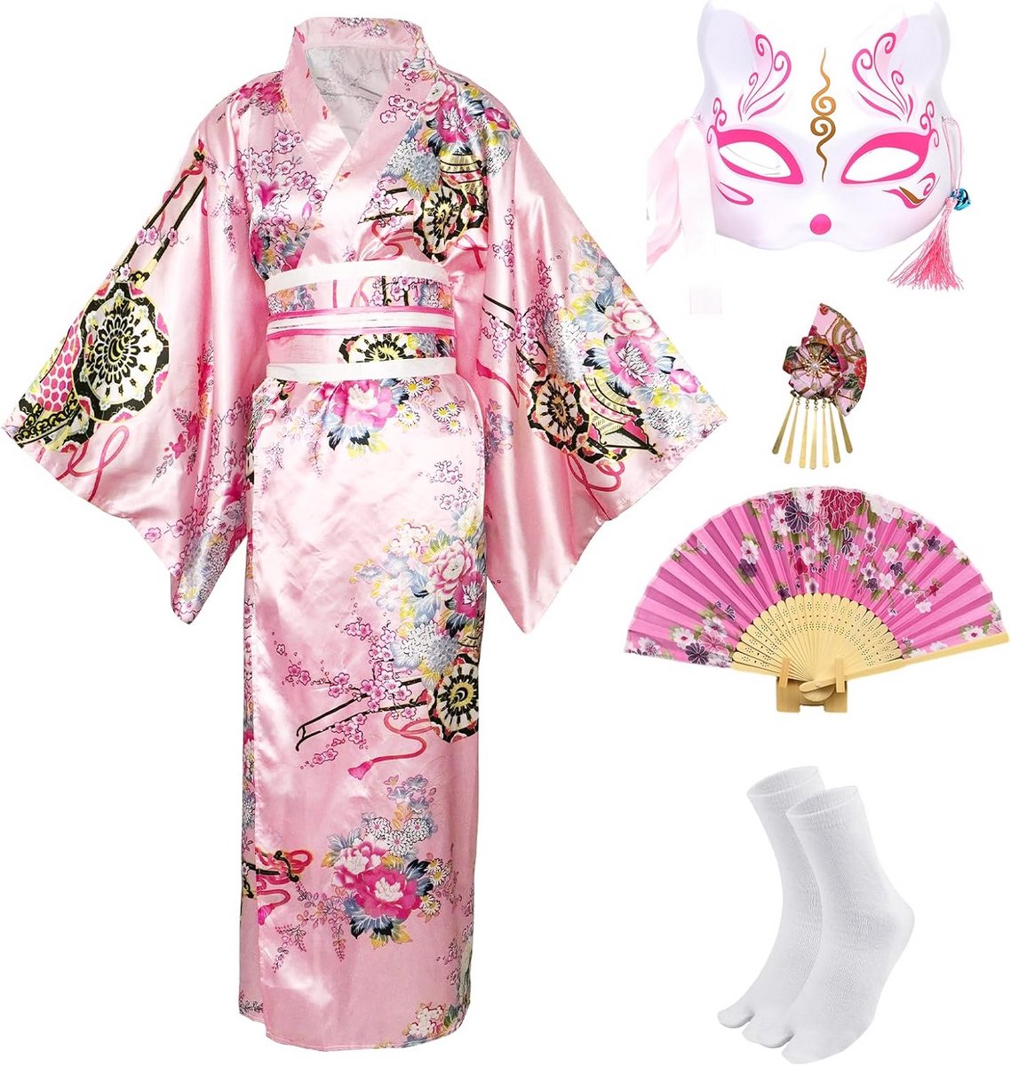 Kimono voor dames - Traditionele Japanse kimono met bloemenprint