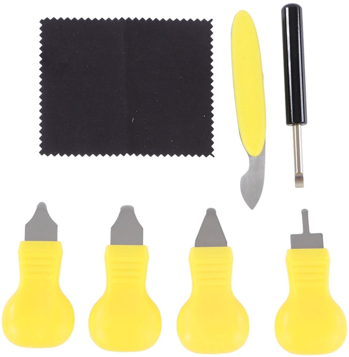 ONF3 - 7-delige Gereedschapsset - Horlogereparatie - Hoogwaardige materialen - Geel - Batterij vervangen - Perfect voor horlogeliefhebbers - Inc...