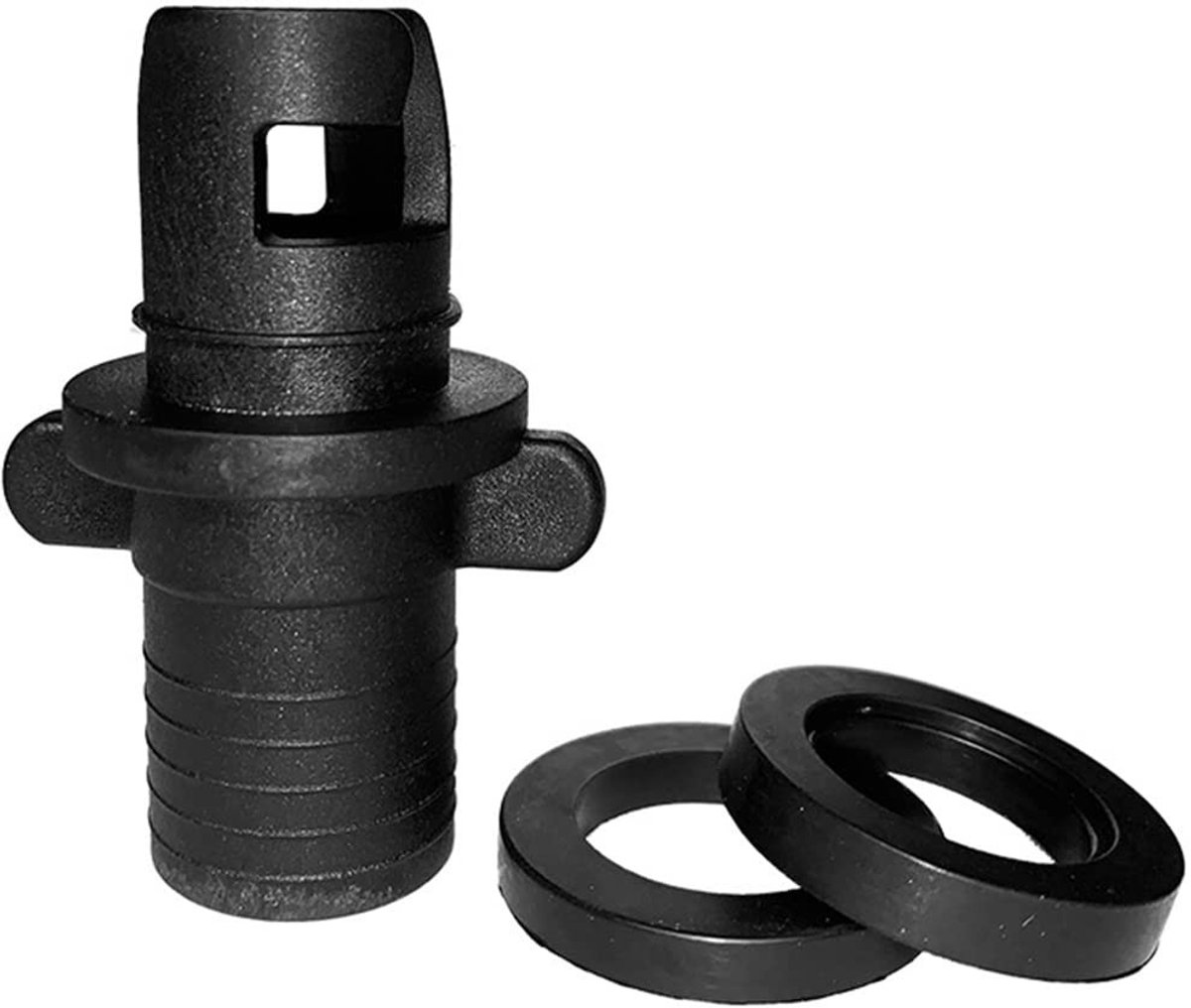 ONF3 - Inflatable Boot Pomp - H-R Ventiel Adapter - Hoogwaardige PVC Slangadapter - 4 Stuks - Geschikt voor Boot - Voor Diverse Ventielen - Zwart