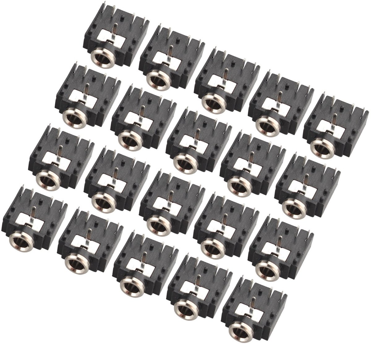 ONF3 - Stereo PCB Jack 3.5 mm - 20 Stuks - 5 Pin Audio Connector - Geluidsverbinding - Hoogwaardige audio - Handige connector - Voor audioappara...