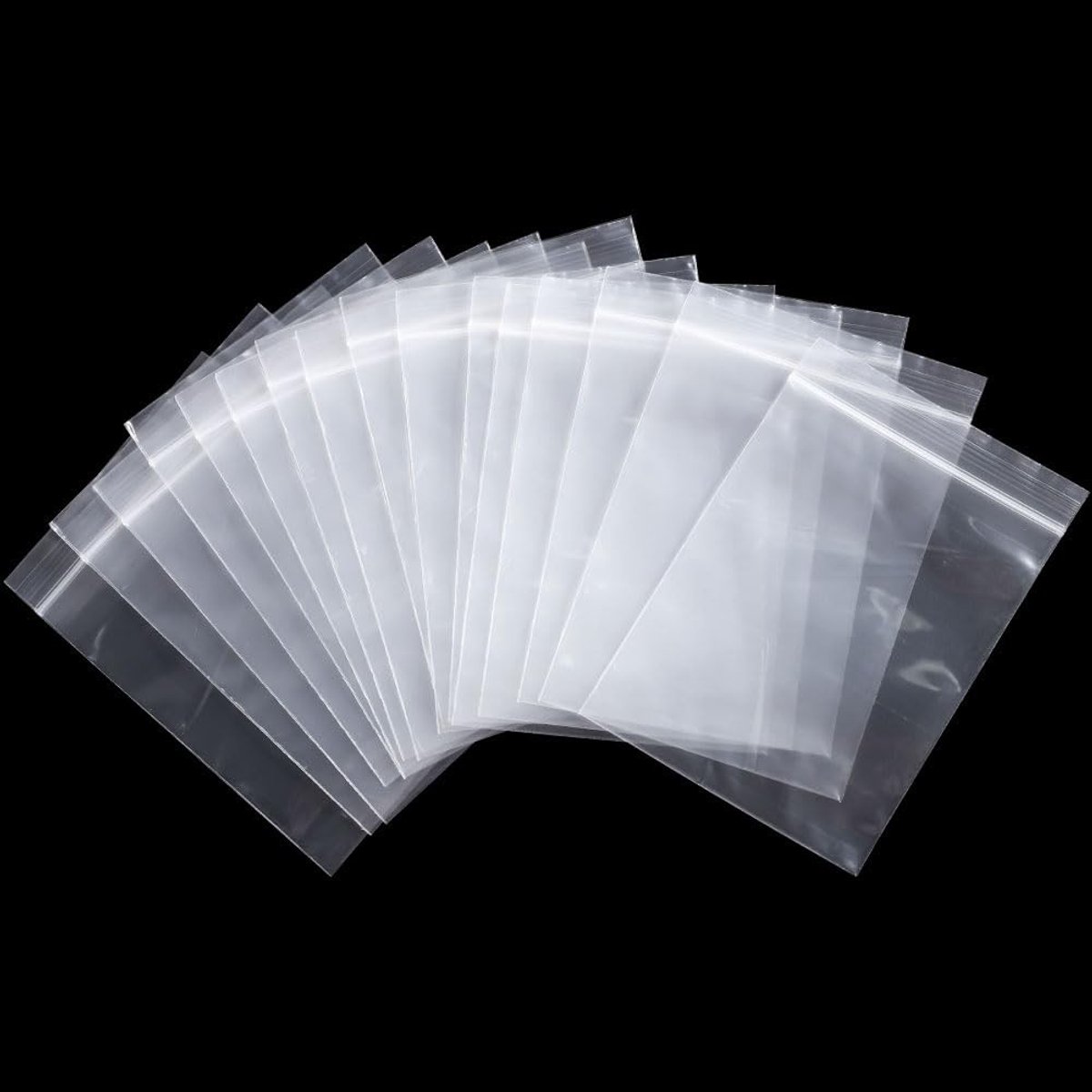 aladdien - Doorzichtige plastic zakken - Herschrijfbare zakjes - Waterdicht - 100 stuks - Geschikt voor sieraden en snoep - 7 x 10 cm