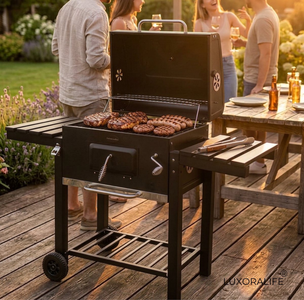 Luxoralife Houtskool BBQ - smokerbarbecue thumbnail 4