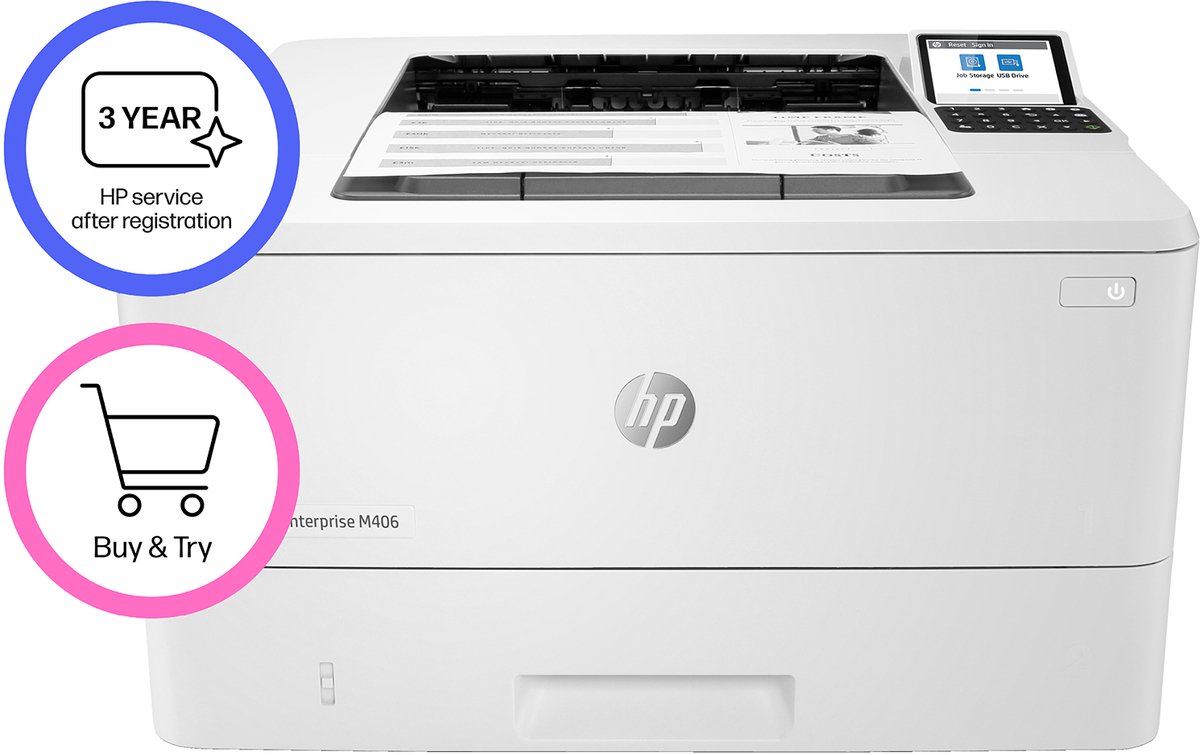 HP LaserJet Enterprise M406DN - Printer thumbnail 6