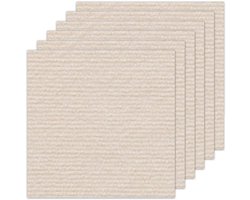 Set van 12 zelfklevende vloermatten - krabmatten Geschikt voor katten, verwijderbare vloermatten (beige - 30*30 cm)