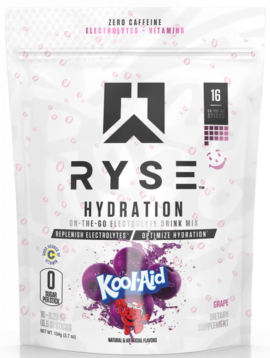 RYSE Hydration Sticks (16 Serv) Kool-Aid® - Grape - Intra- & Post-Workout - Intra-Workout