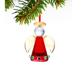 HDCRYSTALGIFTS Kristallen engel ornamenten mini hangende beschermengel hanger voor kerstboom decoratie vakantie ornamenten voor kerstboom