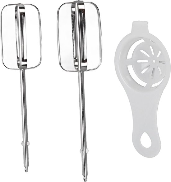 Mixer Opzetstukken - Klopperbladen Mixer - Ingrediënten Mengen - Vaatwasmachinebestendig - 24D x 16B x 5H cm - Zilverkleurig — afbeelding 3