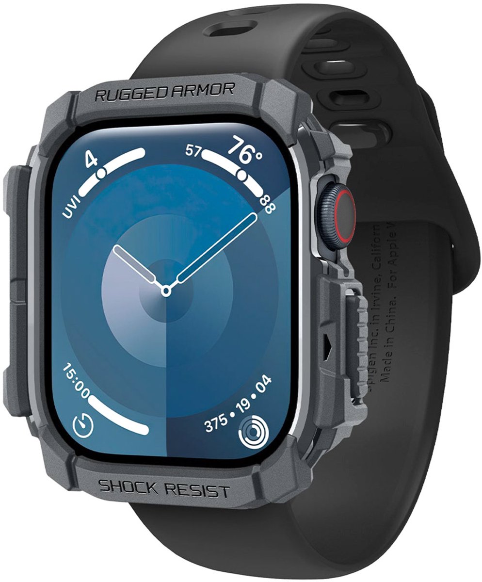 Spigen Rugged Armor™ Case voor de Apple Watch Series 10 / 11 - 46 mm - Dark Gray