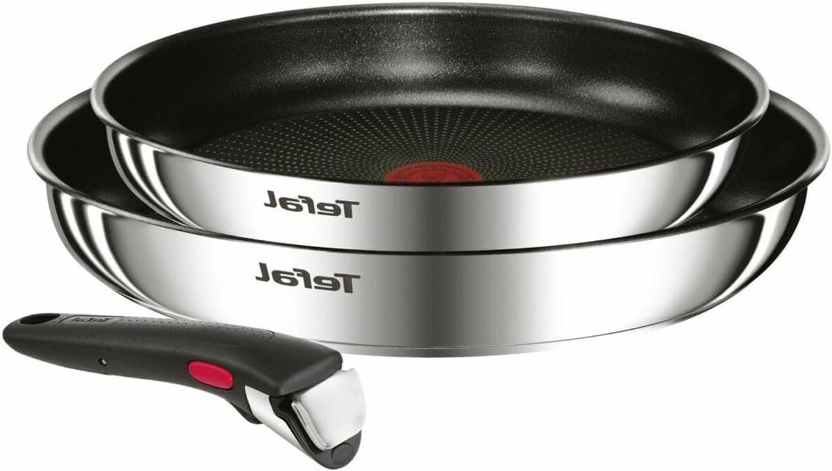 Koekenpan Set - Kookgerei - Dagelijks Koken - Afneembare Handgreep - 22/26 cm - Zwart