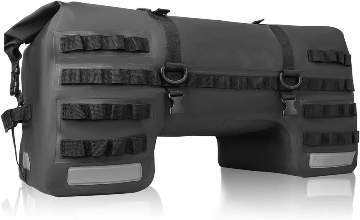 Motorfiets Zijkoffers - Bagage Tassen - Reizen En Opslag - Waterdicht Nylon Materiaal - 80L Capaciteit - Zwart