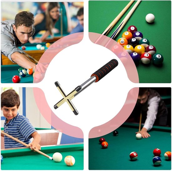 Biljartkeu Brug - Tafelspel Accessoire - Precisie Spel - Telescopisch Verstelbaar - 150 cm - Cross — afbeelding 4