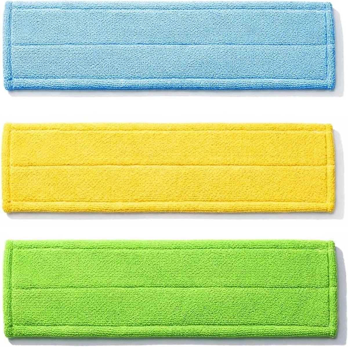 Microvezel vervanghoezen voor vloerwisser 39 cm - 3 stuks