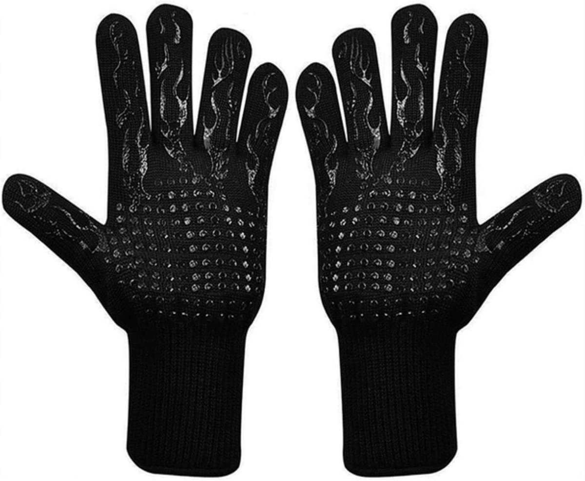 Ovenwanten Hittebestendig - Keukenhandschoenen Grill - Koken en Grillen - Antislip Siliconen Grip - Set van 2 - Grijs