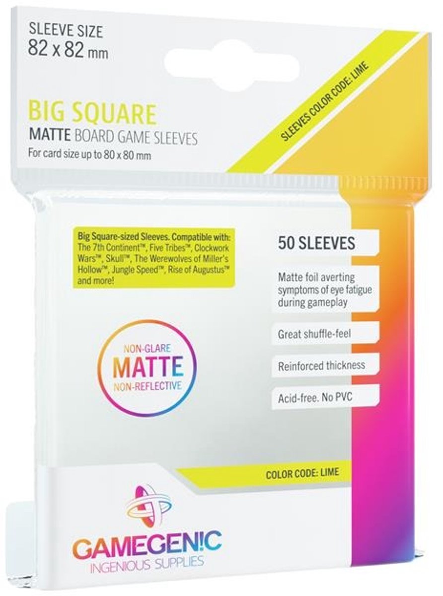 Gamegenic: Matte Board Game Sleeves - Lime