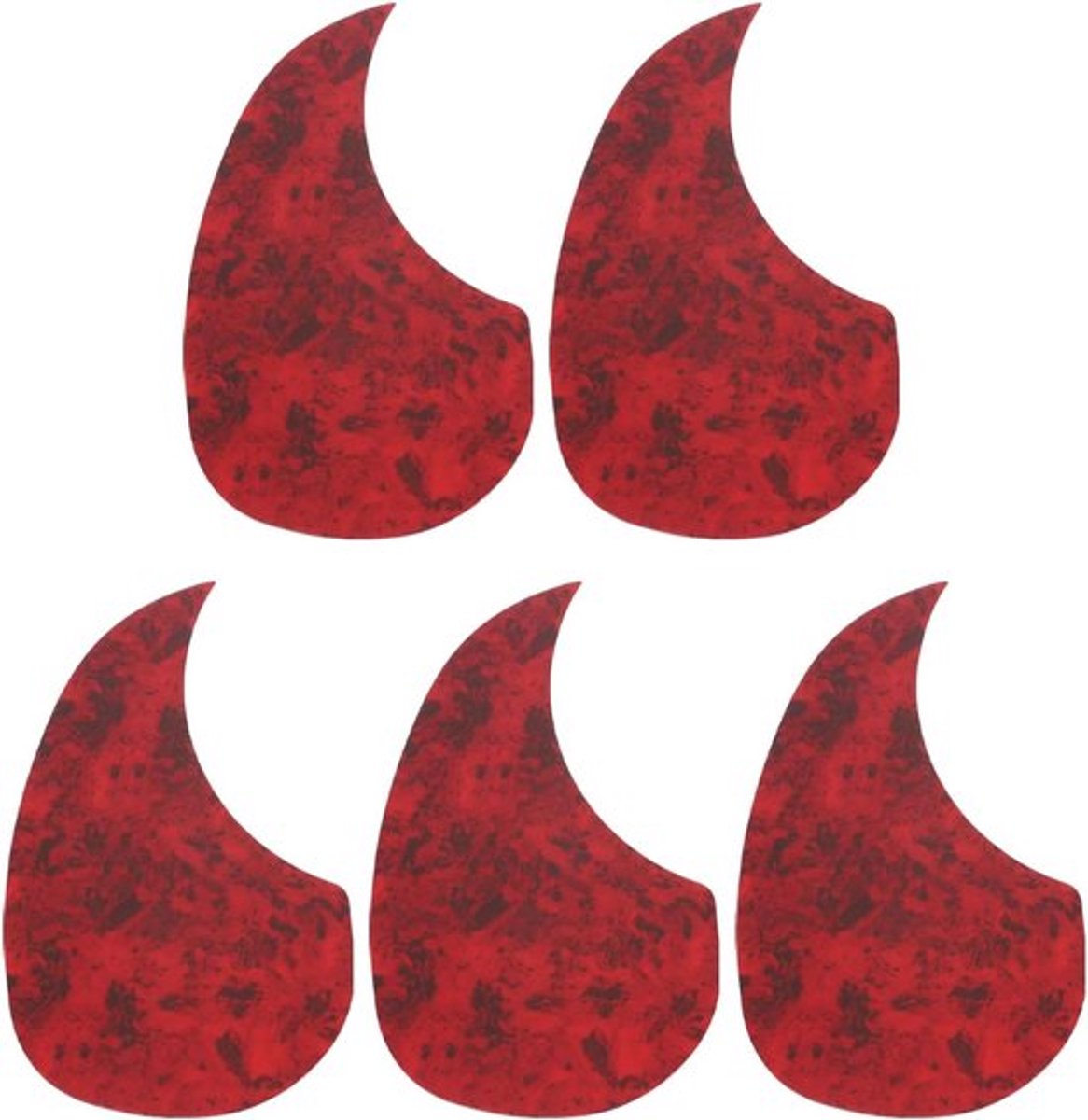 Akoestische Gitaarslagplank 38 Inch Rechtshandig - Rood Parelmoer Waterdruppelvorm