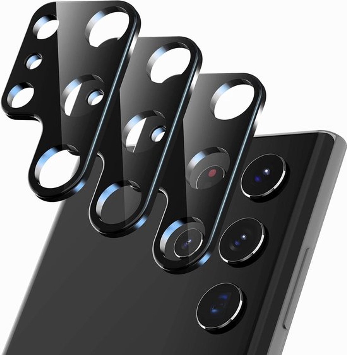 3-pack Glazen Cameralensbeschermer voor Samsung Galaxy S22 Ultra