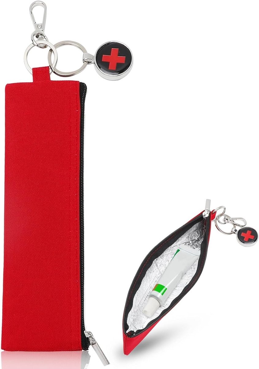 Isolerende Koeltas met Hanger voor Noodzakelijke Medicijnen, Ideaal voor Reizen, Rugzakken en Vliegtuigen, Geschikt voor Insuline, Allergieën en Diabetici