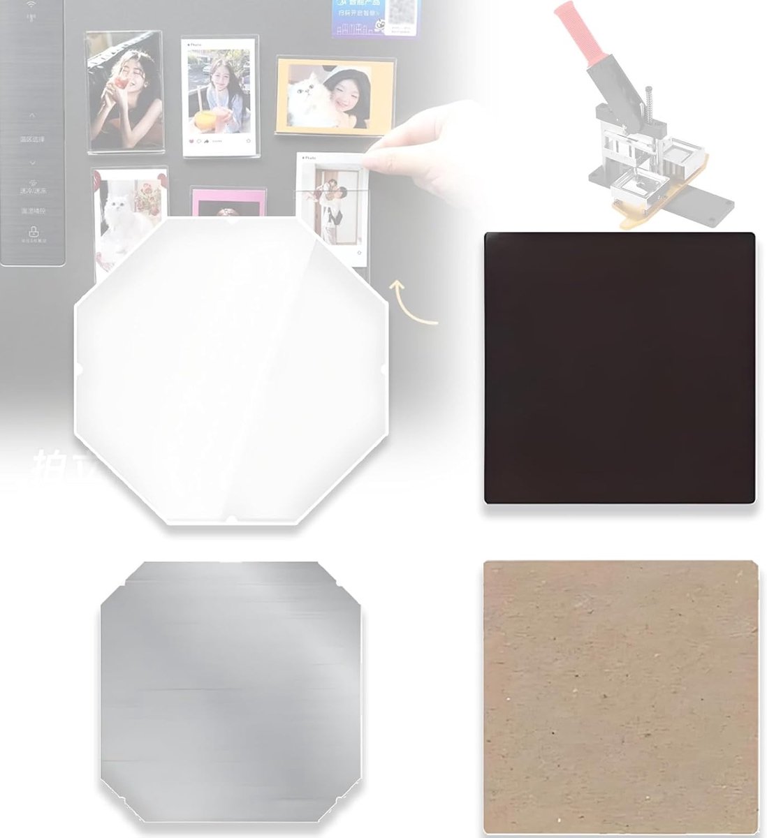 Magneetmachine - Koelkastmagneten - Foto's Personaliseren - Ergonomisch Ontwerp - 2x2 Inch - Meerkleurig