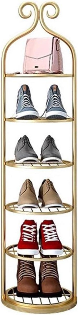 Schoenenrek - Schoenenkast - Ruimte Besparen - Stabiel Ontwerp - 4 Planken - Goud
