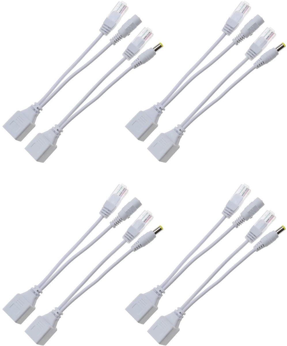 aladdien - Injector - Power over Ethernet - 4 paar kit - Wit - RJ45 adapter - Geschikt voor router en beveiligingscamera