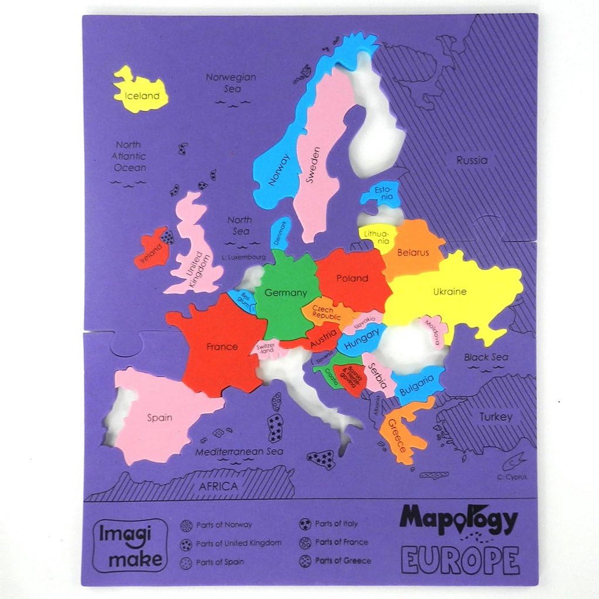 Europa Landkaart Puzzel Educatief Spel voor Kinderen