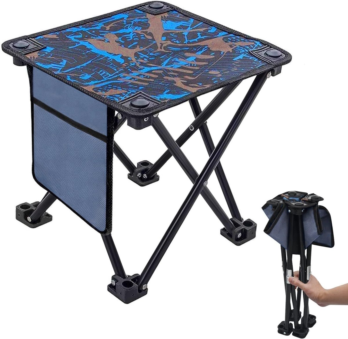 aladdien - Opvouwbare Campingkruk - Draagbare Lichtgewicht Visstoel - Compact en Ideaal voor Buitensport - Perfect voor Kamperen en Vissen - Inclusi..