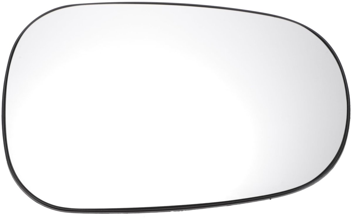 aladdien - Rechter Zijde Deur Spiegelsglas - Convex Verwarmd - Geschikt voor Nissan Micra 2002-2009 - Echt glas - Voor elektrische spiegels