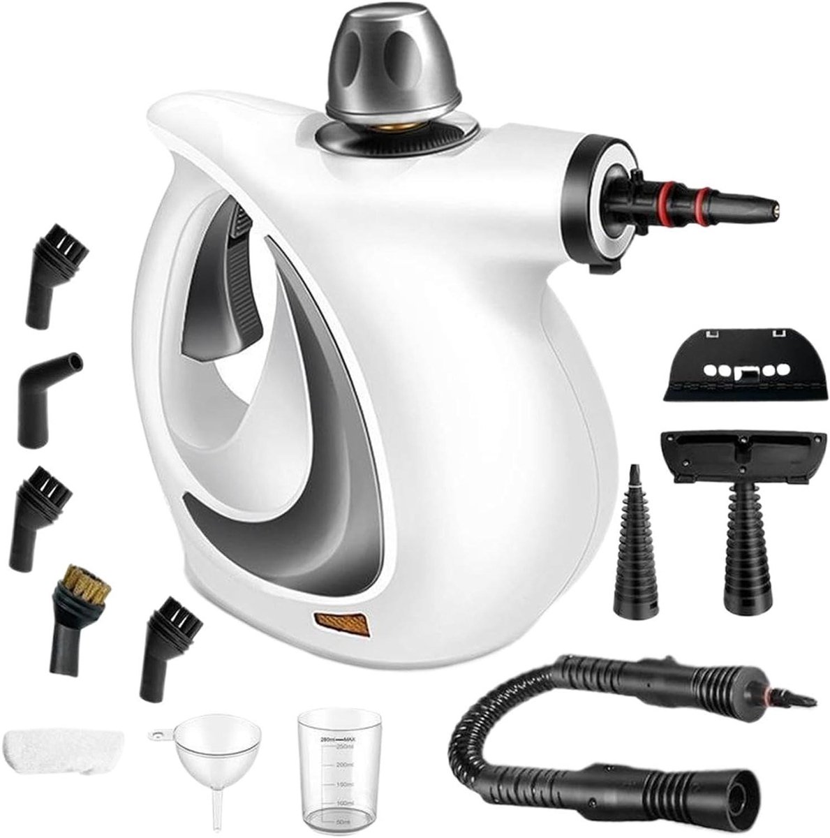Handstoomreiniger - Draagbare reiniger - Krachtig schoonmaken - Pure water technologie - 350 ML ketel - Wit