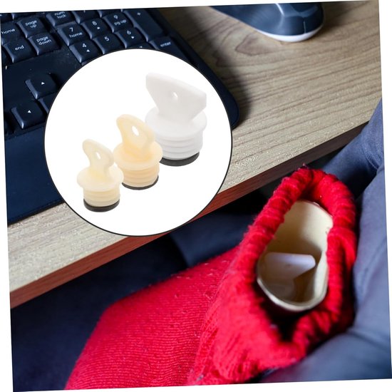 Kruikstop Vervanging - Rubber Plug - Warmwaterzak Gebruik - Lekvrije Afdichting - 3 Stuks - Diverse Kleuren van Merkloos — afbeelding 2