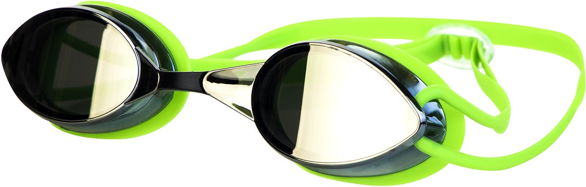 Spokey SPARKI Zwembril - Groen - Twee siliconen bandjes - Anti-Fog - Polycarbonaat lenzen
