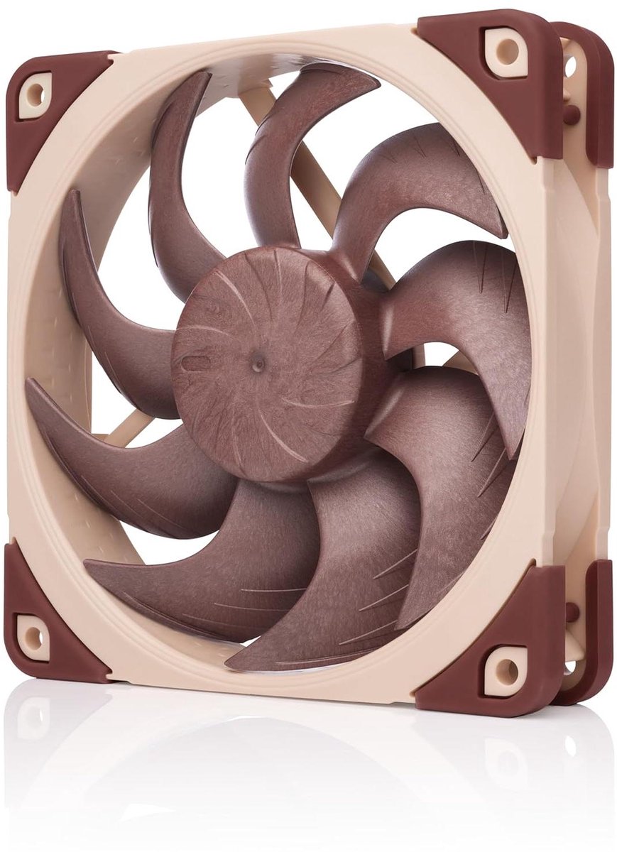 PC Ventilator - Stille Koeler - Computer Koeling - Laag Toerental PWM - 120mm - Bruin