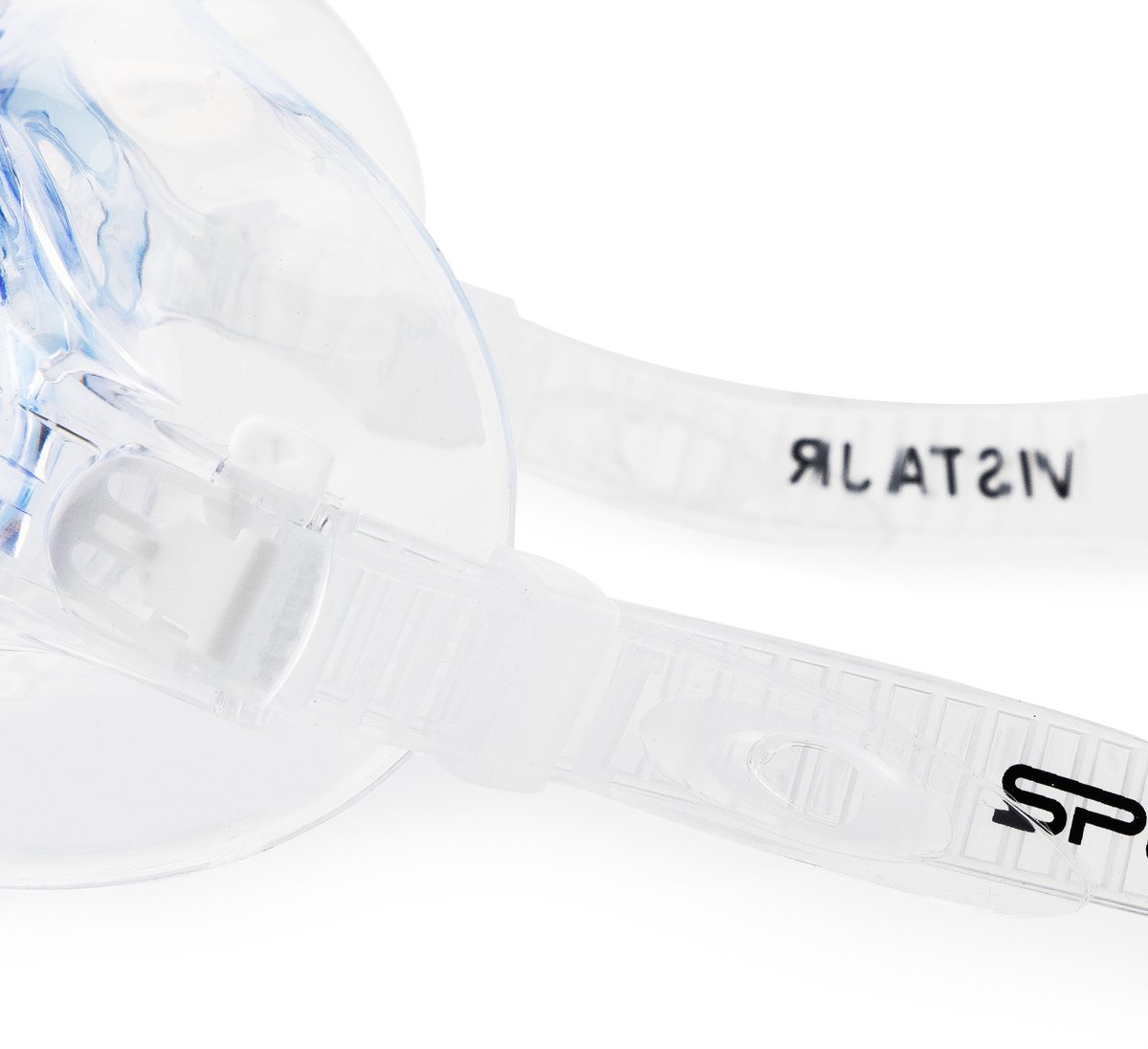 Spokey VISTA JR Zwembril - Transparant Blauw - Junioren - Anti-Fog - UV-bescherming - Polycarbonaat - Siliconen bandje