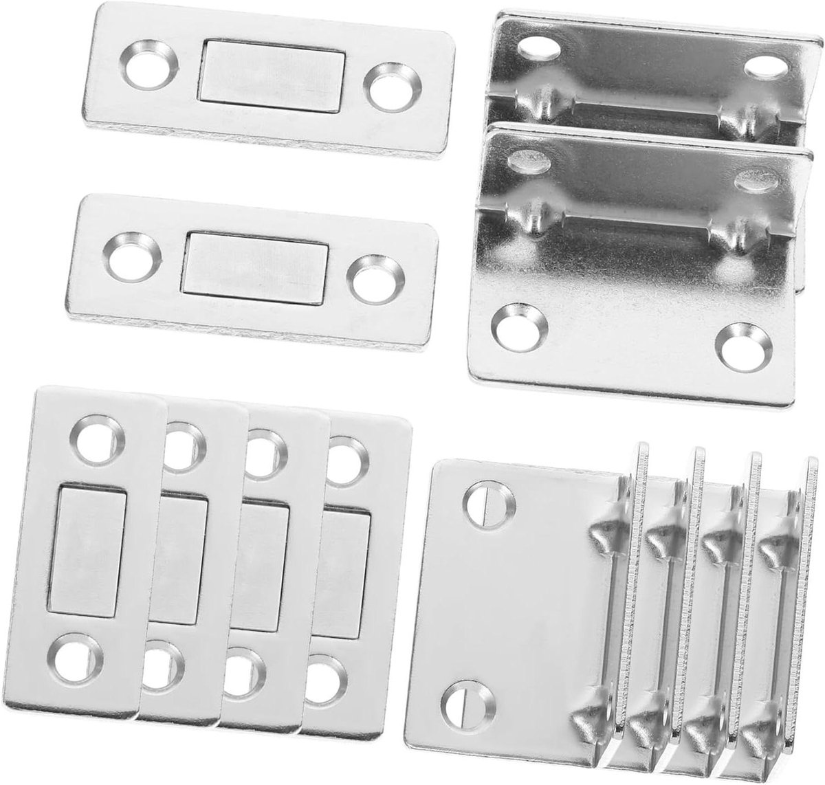 Magnetische Kastsluitingen - Deurmagneten - Kasten Sluiten - Zonder Boren - 6 Stuks - Zilver
