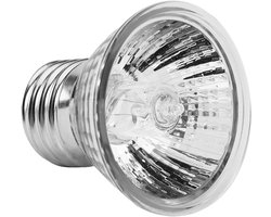 Reptielen Warmtelamp - UVA UVB Lamp - Terrarium Klimaat - Simuleert Zonlicht - 50 mm Diameter - Zilver