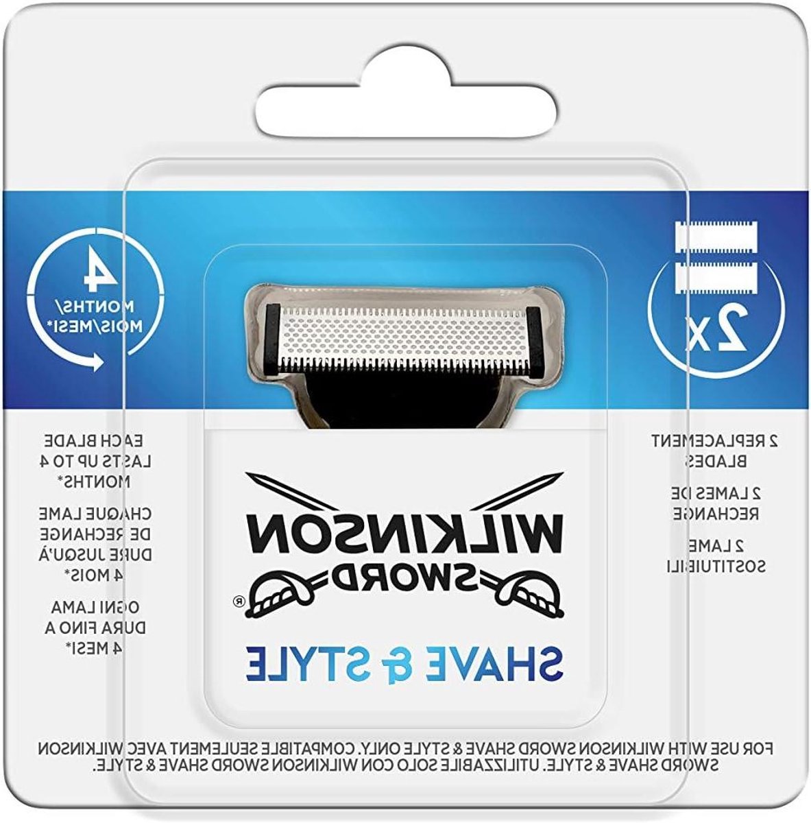 Reserve Mesjes - Scheerkoppen - Baard Styler - Dubbelzijdig Scheren - 2 Stuks - Zilver