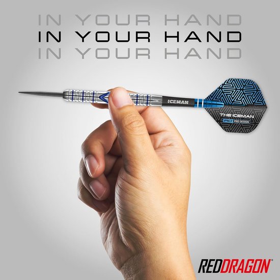RED DRAGON Gerwyn Price Iceman Midnight Edition Premium Tungsten Dart Set with Flights and Stems van Red Dragon — afbeelding 2