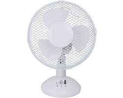 Draagbare Tafelventilator, 9 Inch, Wit, Oscillerend, Compact
