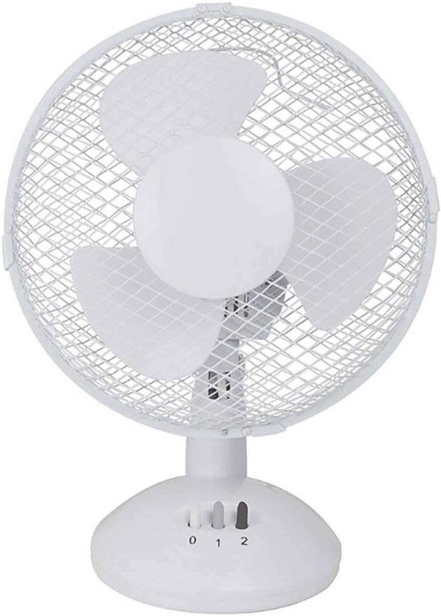 Draagbare Tafelventilator, 9 Inch, Wit, Oscillerend, Compact