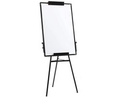 TamTrade Whiteboard met standaard - Statief - Magnetisch en uitwisbaar oppervlak - Groot schrijfoppervlak - In hoogte verstelbaar