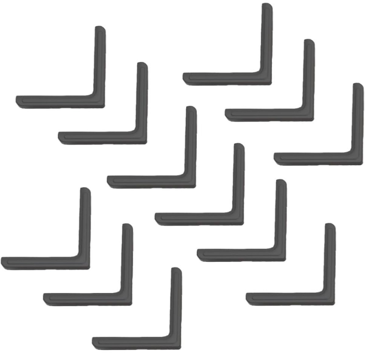 aladdien - Hoekbescherming - Silicone Hoekbescherming - Zwart - Anti-botsing Hoeken - Veiligheid voor Kinderen - Geschikt voor Binnenruimtes - 12 Stuks