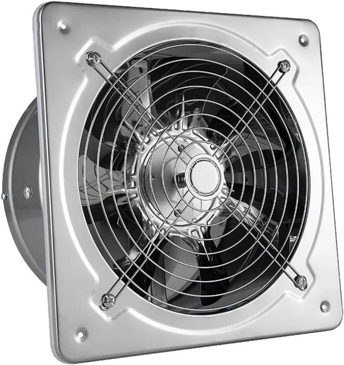 Afzuigventilator RVS - Kanaalventilator Badkamer - Lucht Verversen - Terugslagklep - 7 inc