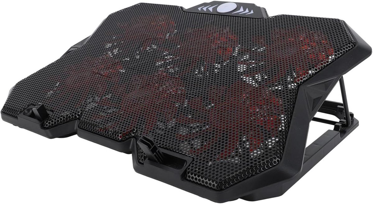 Laptopkoeler - Koelpad - Prestaties Verbeteren - 6 Ventilators - Tot 19 Inch - Zwart