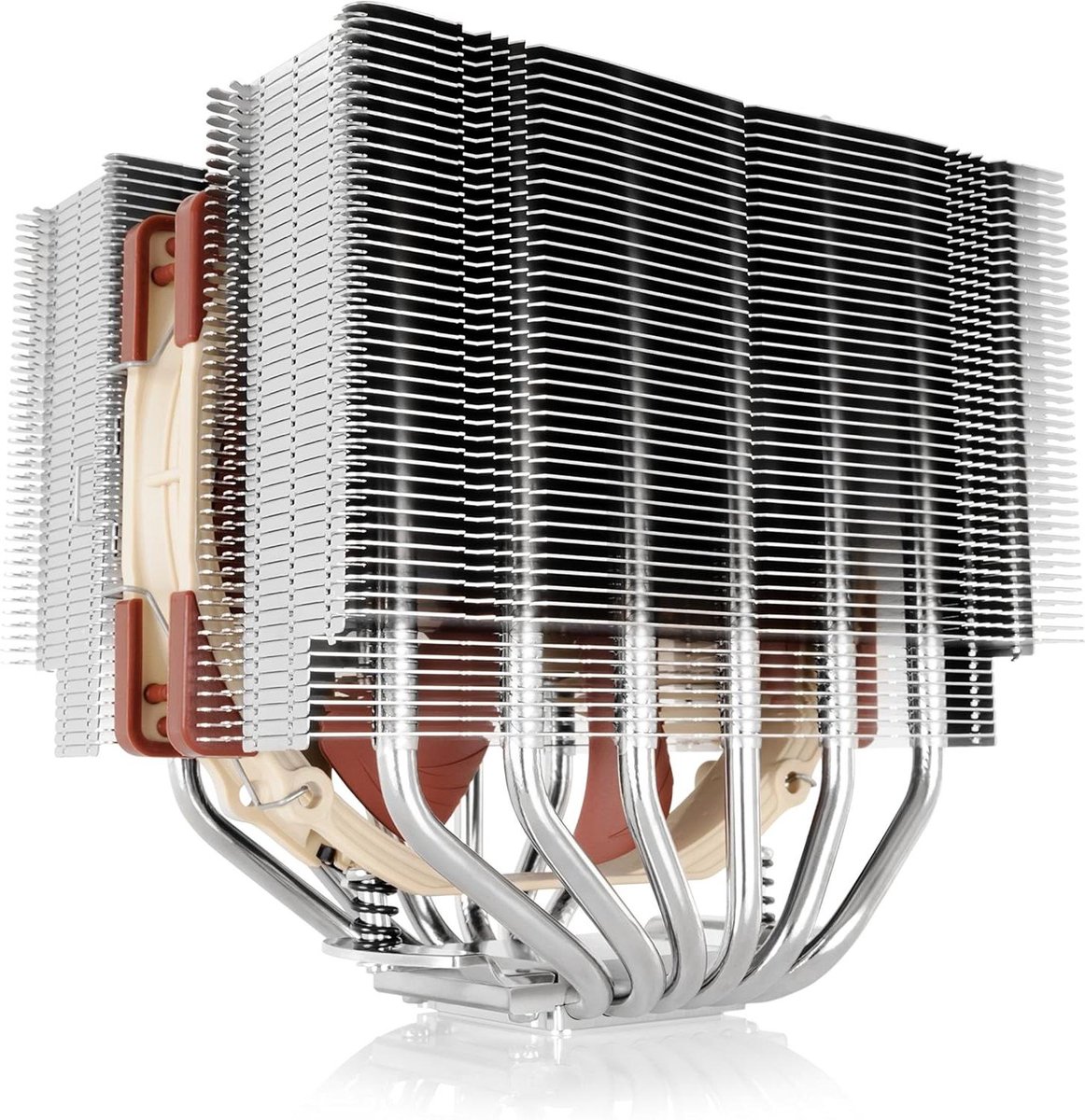 Processorkoeler - CPU Koeler - Stille Werking - Dual-Tower Ontwerp - 160 mm Hoogte - Bruin