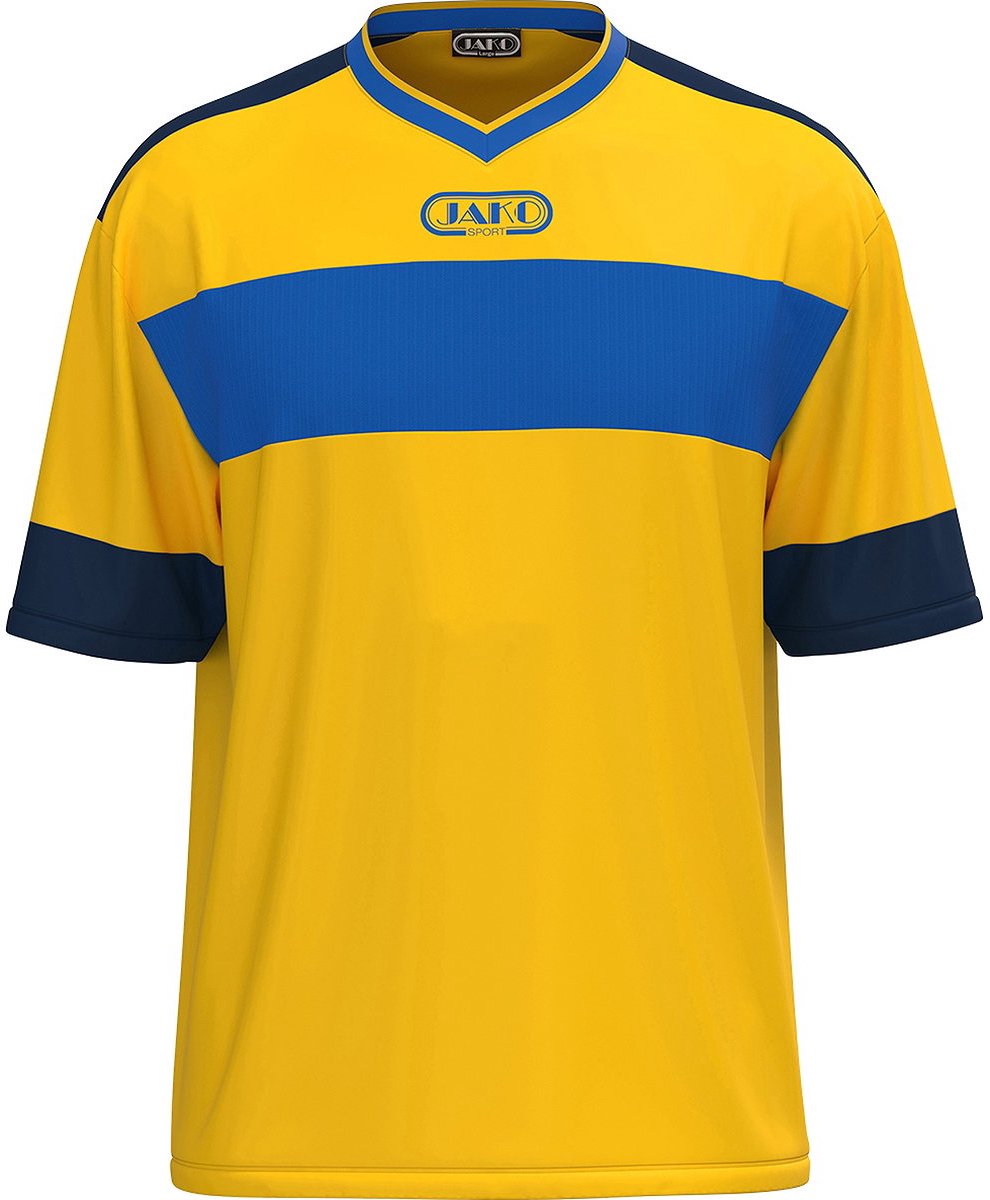 Jako Club 92 Shirt Korte Mouw Heren - Geel / Royal / Navy | Maat: S