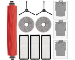 11 stuks accessoires - inclusief 1 Rolborstel, 2 Zwarte Zijborstels, 3 Stofzakken, 3 Filters, 2 Dweilpads - Voor Roborock P10pro ,P10s, P10S PURE,QRevo S,Qrevo Pro, Qrevo MaxV, QRevo Plus