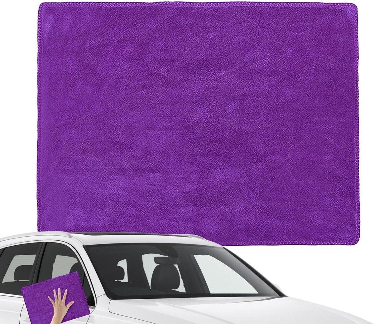 Autoreinigingshanddoeken - Microvezeldoeken - Auto Drogen - Krasbestendig - 30x60cm - Paars
