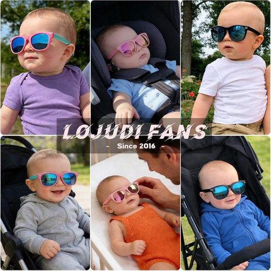 Baby Zonnebril - Kinderzonnebril UV400 - Bescherming Ogen - Flexibel Frame - 0-24 Maanden - Blauw — afbeelding 3
