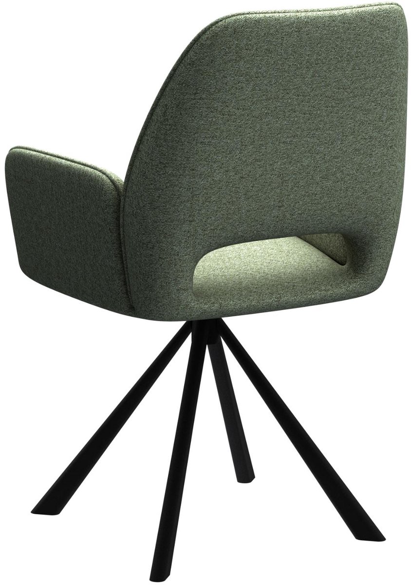 Giga Living Eetkamerstoel Ravi Met Armleuning Apia Groen Set van 2 - Giga Living